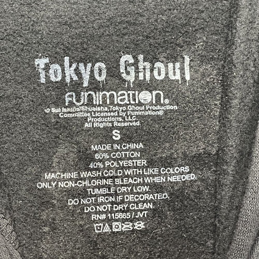 Tokyo Ghoul Funimation Mens Hoodie I Am A Ghoul Graphic Black Purple S - Picture 3 of 6